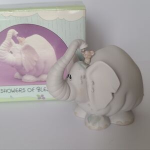 Vintage Precious Moments Showers Of Blessings Elephant Collectible Figurine